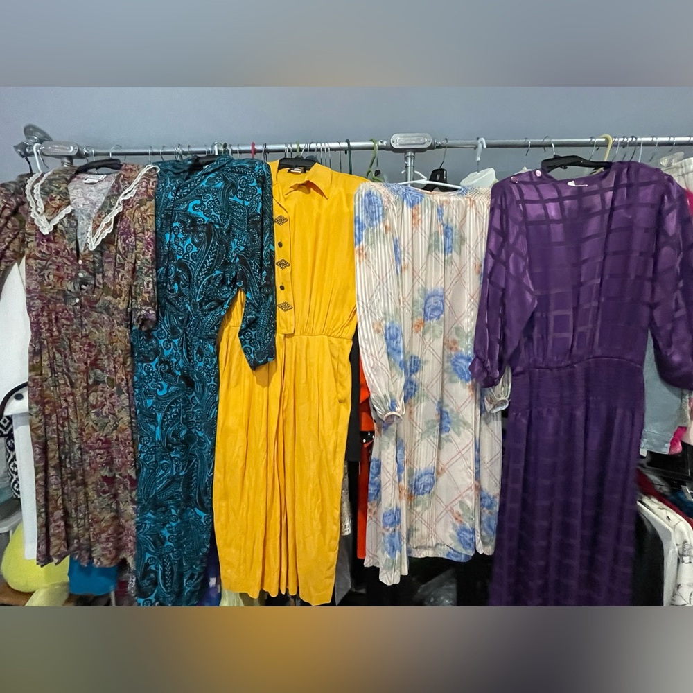 5 Vintage Multicolor Dresses Collection